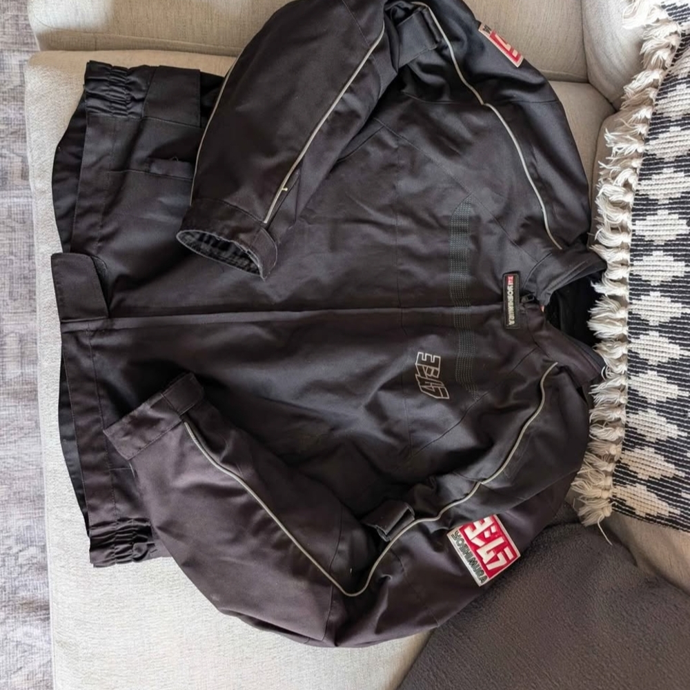 Black Racing Jacket with Red Accents